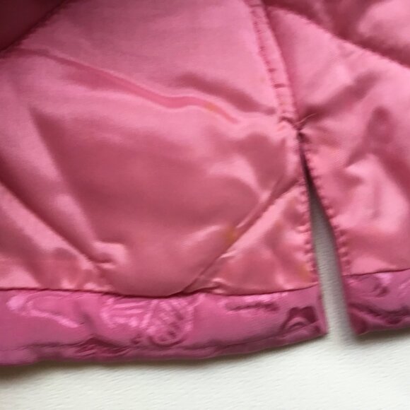 Dynasty Pink Quilted Puffer Asian Silk Mandarin Collar Frog Closure Jacket - Picture 6 of 12